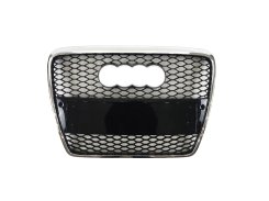 Решетка радиатора Chrome Black (в стиле RS6) под PDC на AUDI A6 C6 2004-2011 года