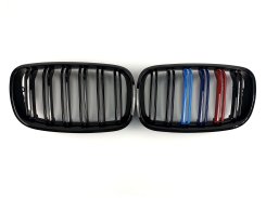 Решетка радиатора ноздри BMW X5 Series E70 2007–2013рік Черный Глянец Триколор