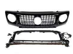 Решетка радиатора Chrome Black + рамки для фары GT на Mercedes-Benz G-Class W463 2018–2022