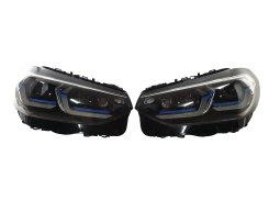 Передние фары Full Led в стиле Laser (апгрейд в LCI) на BMW X3 G01 2018-2022 года