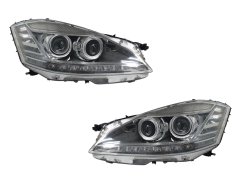 Передние фары (Bi-Xenon LCI) замена к рестайлингу на Mercedes-Benz S-Class W221 2005-2009 года