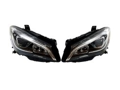 Передние фары Full LED (апгрейд с Xenon) на Mercedes-Benz CLA-Class C117 2017-2019 года.