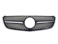 Грати радіатора Black (з місцем під камеру) Diamond для Mercedes-Benz V-Class W447 2014–2019