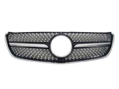 Грати радіатора Black (з місцем під камеру) Diamond для Mercedes-Benz V-Class W447 2014–2019