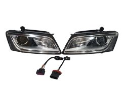 Передние фары (Bi-Xenon стиль Q5 2012+) на Audi Q5 8R 2008-2012 года.