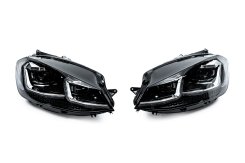 Передние фары Silver Volkswagen Golf 7/E-Golf 5G 2017-2020, без блоков, GBT (2 шт)