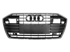 Решетка радиатора Gray Chrome (под радары) для AUDI A6 C8 2018–2023