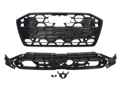 Решетка радиатора Full Black (стиль S6) под дистроник на Audi A6 C8 2022-2026 года