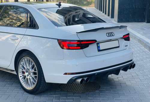 Спойлер Чорний глянець V1 для Audi A4 B9 2015–2019