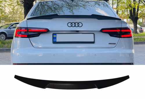 Спойлер Чорний глянець V1 для Audi A4 B9 2015–2019
