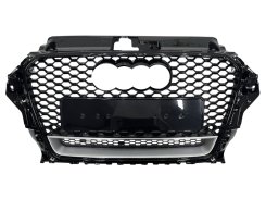 Решетка радиатора Full Black / Silver (в стиле RS3) для Audi A3 8V 2012–2016