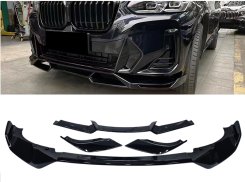 Губа (переднего бампера) Черный глянец V3 для BMW X3 G01 2022–2024