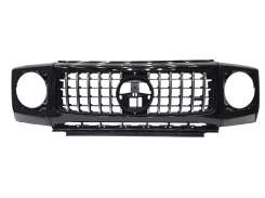 Решетка радиатора + рамки для фары GT Chrome Black на Mercedes-Benz G-Class W465 2024–2026