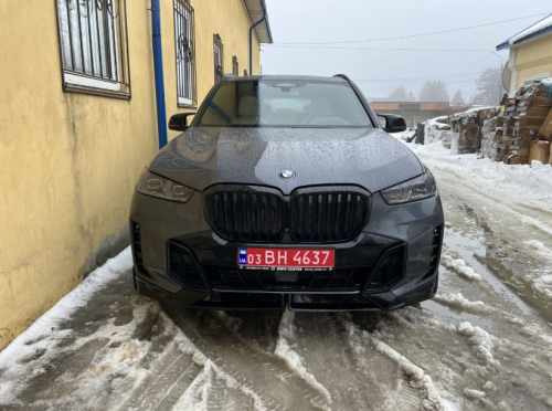 Губа (переднього бампера) Чорний глянець для BMW X5 G05 2023–2025