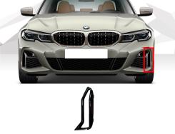 Решетки в бампер Черный глянец Декоративная рамка LH на BMW 3 Series G20 / G21 2018-2022 года