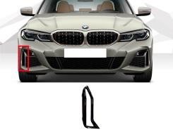 Решетки в бампер Черный глянец Декоративная рамка RH на BMW 3 Series G20 / G21 2018-2022 года