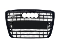 Решетка радиатора Full Black (в стиле W12) ПОВРЕЖДЕННАЯ для Audi A8 D4 2010–2014
