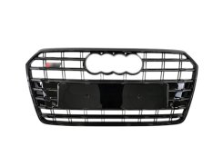 Решетка радиатора Full Black (в стиле S7) ПОВРЕЖДЕННАЯ для Audi A7 4G 2014–2017