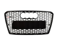 Решетка радиатора Full Black (в стиле RS7) ПОВРЕЖДЕННАЯ для Audi A7 4G 2010–2014