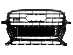 Решетка радиатора ПОВРЕЖДЕННАЯ №1 Full Black (в стиле SQ5) для Audi Q5 8R 2012–2016