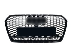 Решетка радиатора Full Black (в стиле RS7 quattro) под камеру для Audi A7 4G 2014–2017