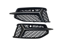 Решетки в бампер Black & Silver для Audi A6 C8 2018–2022