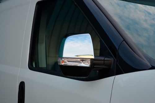 Накладки на дзеркала Opel Combo D 2012-2018, нержавіюча сталь, Carmos (2 шт)