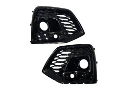 Решетки в бампер (RS Style под радары) Full Black для Audi Q5 80A 2020–2024