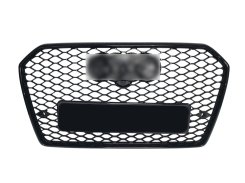 Решетка радиатора Full Black (в стиле RS6) под камеру для Audi A6 C7 2014–2018