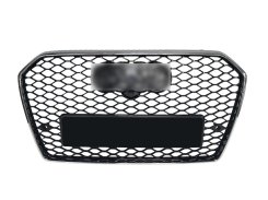 Решетка радиатора Chrome Black (в стиле RS6) под камеру для Audi A6 C7 2014–2018