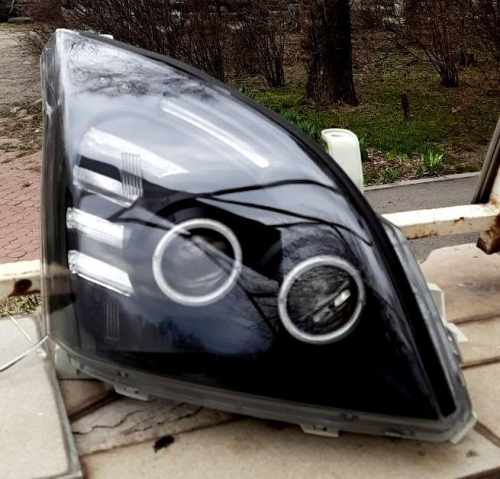 Передні фари чорні RP для Toyota Land Cruiser 120 Prado 2002-2009