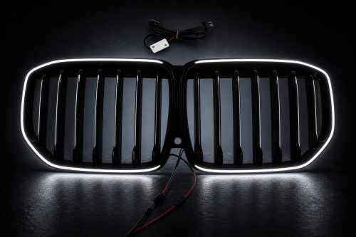 Ніздрі 1 Bar LED (чорний глянець) BMW X7 G07 2019-2022, GBT