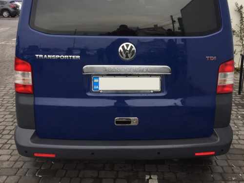 Накладка над номером Volkswagen T5 2010-2015, нержавіюча сталь, Carmos