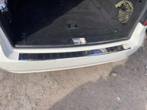 Накладка на задній бампер Mercedes E-class W211 2002-2009, нержавіюча сталь, Carmos