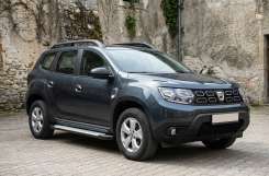 Бокові пороги Erkul Allmond Grey Renault Duster 2018+, алюміній (2 шт)