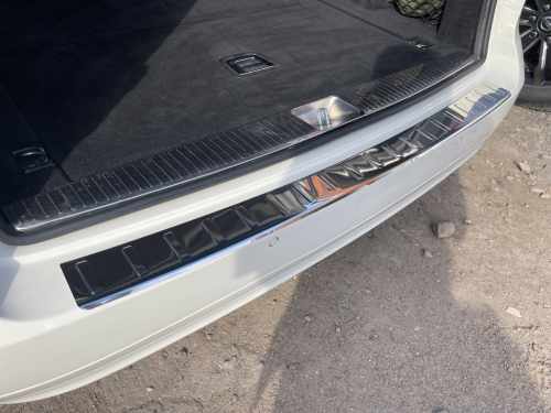 Накладка на задній бампер Mercedes E-class W211 2002-2009, нержавіюча сталь, Carmos