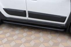 Бокові підніжки Premium Dacia Duster 2018-2024, Ø60 мм, чорні, нержавіюча сталь, CAN (2 шт)