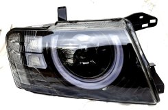 Передние фары Full LED Defender Look тип NS для Mitsubishi Pajero Mk3 V73 1999+