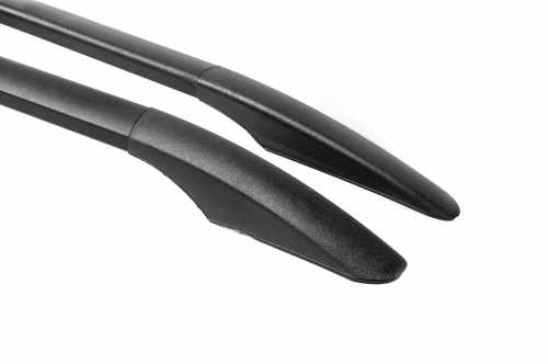 Рейлінги Nissan Qashqai 2007-2014, чорні, металеві ніжки, DDU (2 шт)