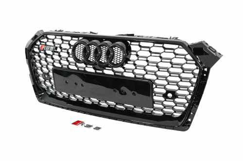 Передняя решетка RS-Style Audi A5 2016-2019, черная, GT Tuning