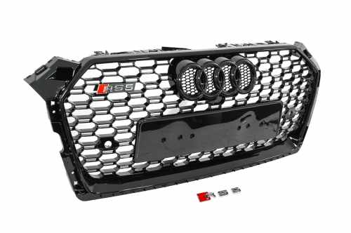 Передняя решетка RS-Style Audi A5 2016-2019, черная, GT Tuning
