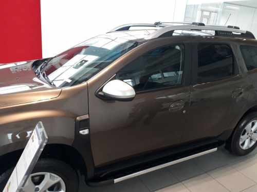 Бокові пороги Erkul Duru Renault Duster 2018+, алюміній (2 шт)