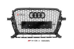 Передняя решетка RSQ-Style с надписью Quattro Audi Q5 2012-2017, черная, GT Tuning