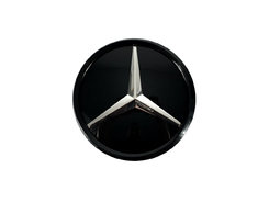 Логотипи Chrome Black скляний (муляж дистроніка) на Mercedes-Benz C-Class W205 2014-2018 року.