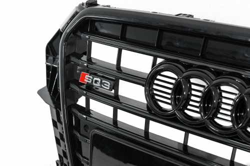 Передня решітка радіатора SQ3 Audi Q3 2011-2015, чорна, GT Tuning