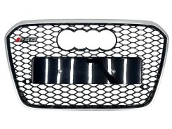Решетка радиатора Silver Black (в стиле RS6) для Audi A6 C7 2011–2014