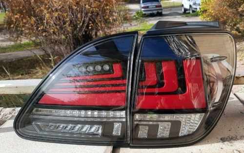 Задние фонари LED светодиодные черные ZW для Lexus RX300 1998+