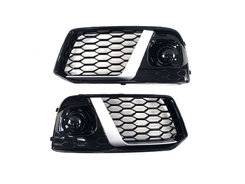 Решітка в бампер Silver Black ( в стилі RSQ5 ) на AUDI Q5 80A 2016-2020 року