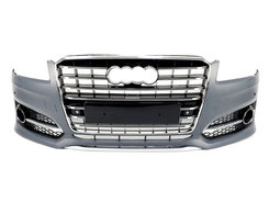 Передній бампер (в стилі S8) Chrome на AUDI A8 D4 2014-2017 року