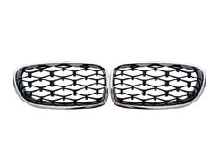 Ноздрі Diamond Black (хром рамка) на BMW 5 Series F10 / F11 2010-2017 року
